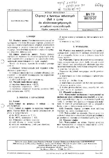 Osprzęt z tworzyw sztucznych i/lub z gumy do elektroenergetycznych urządzeń rozdzielczych - Ogólne wymagania i badania BN-79/8870-07