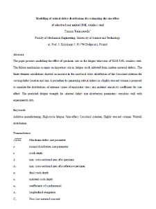 Modelling of critical defect distributions for estimating the size effect of selective laser melted 316L stainless steel