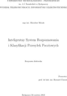 Inteligentny System Rozpoznawania i Klasyfikacji Przesyłek Pocztowych