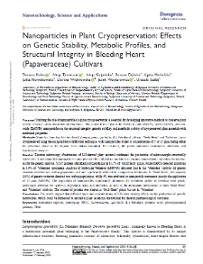 Nanoparticles in plant cryopreservation : effects on genetic stability, metabolic profiles, and structural integrity in Bleeding Heart (Papaveraceae) cultivars