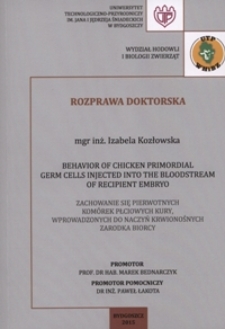 Zachowanie się pierwotnych komórek płciowych kury, wprowadzonych do naczyń krwionośnych zarodka biorcy