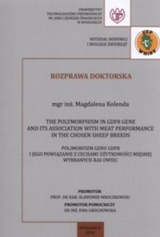 The polymorphism in GDF8 gene and its association with meat performance in the chosen sheep breeds