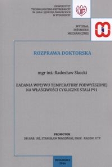 Badania wpływu temperatury podwyższonej na właściwości cykliczne stali P91