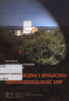 Ekologiczna i społeczna odpowiedzialność MSP